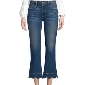 Frame Denim Dark Blue Flare scallop